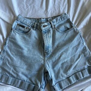 Calvin Klein Light Blue Denim Jean Shorts